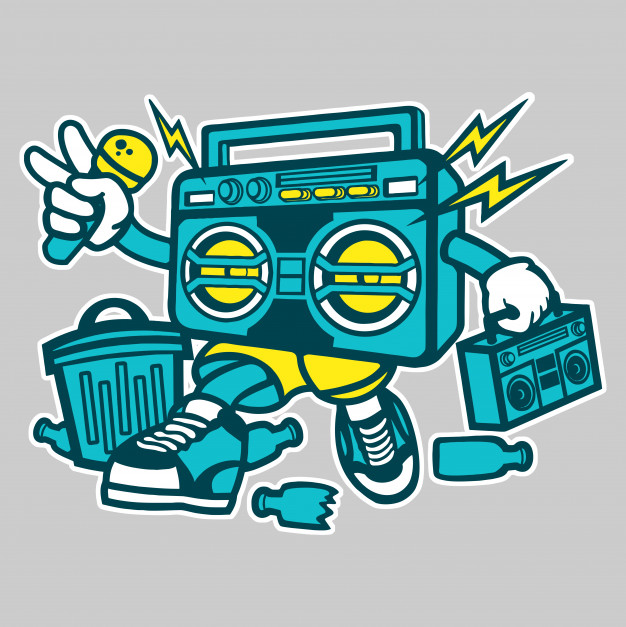 626x627 Boombox Vector Premium Download