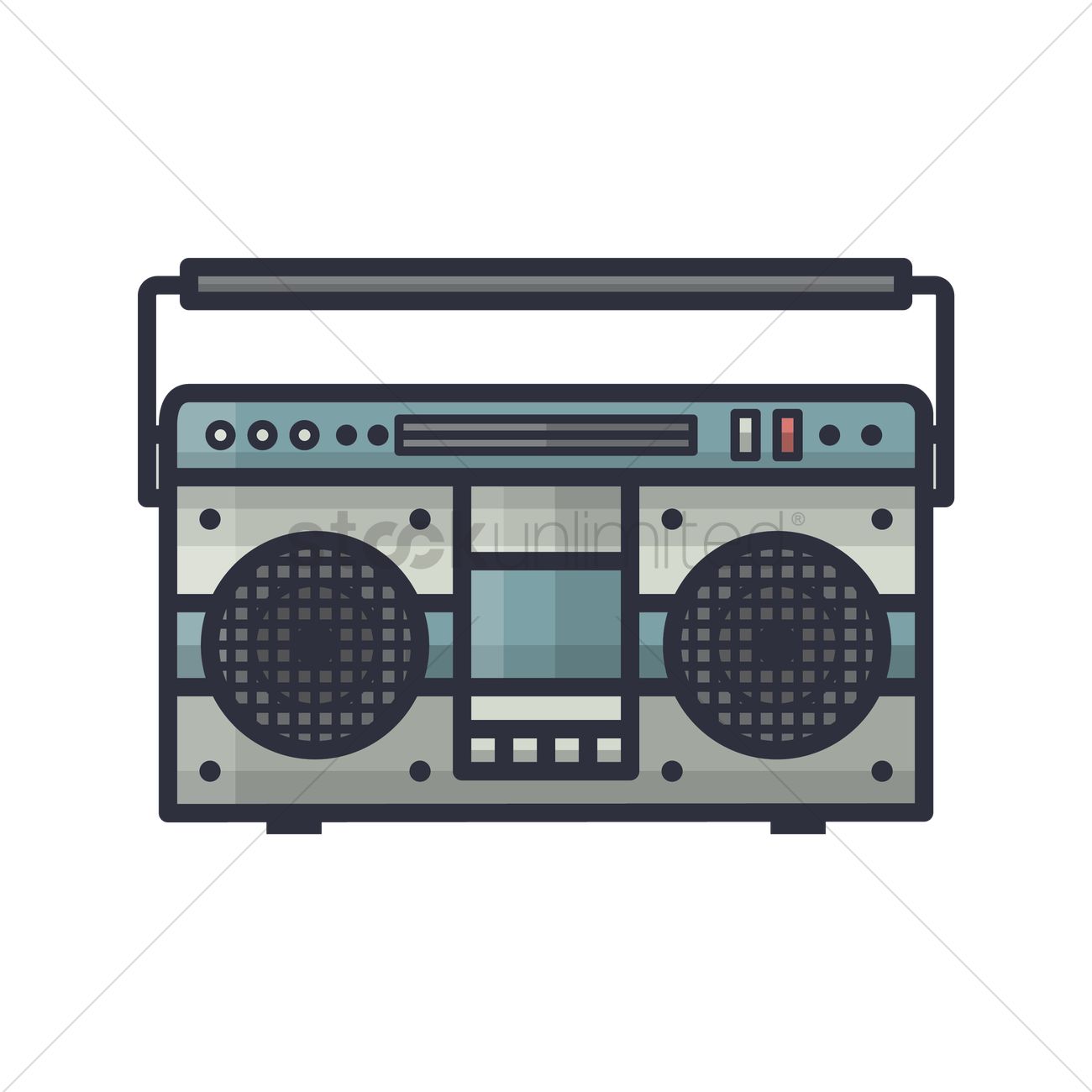 1300x1300 Boombox Vector Image