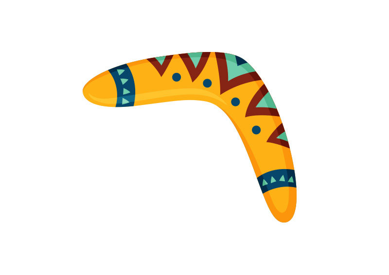 800x566 Boomerang Vector Illustration