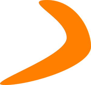 300x282 Orange Boomerang Clip Art