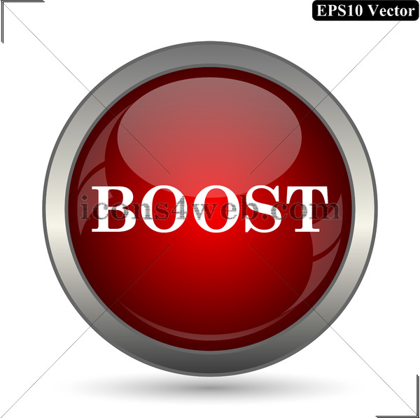 600x597 Boost Vector Icon. Boost Vector Button. Eps10