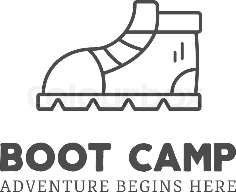 800x649 Camping Adventure Logo Design With Boot And Typography Elements