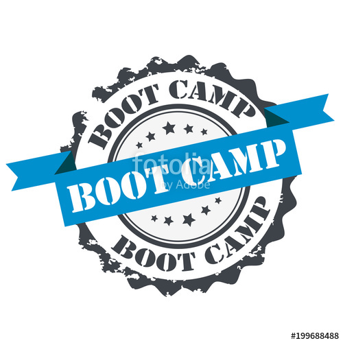 500x500 Boot Camp Blue Color Stamp.sign.seal.logo Stock Image And Royalty