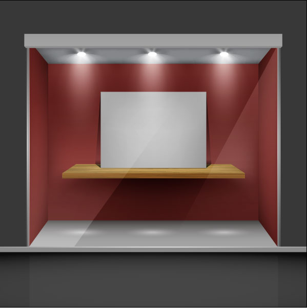 599x602 Exhibition Booth Window Free Vector 01 Free Download