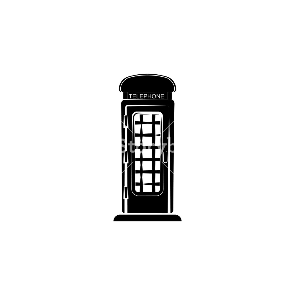 1000x1000 Phone Booth. Vector Illustration Royalty Free Stock Image