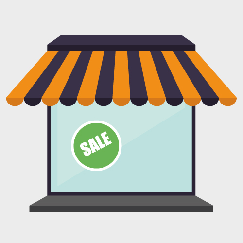 500x500 Vector Booth Shop, Eps8. Free Vector Zalki Lab