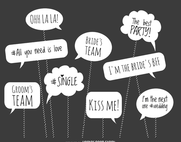 602x473 Wedding Photo Booth Phrases Free Vector Download 373035 Cannypic