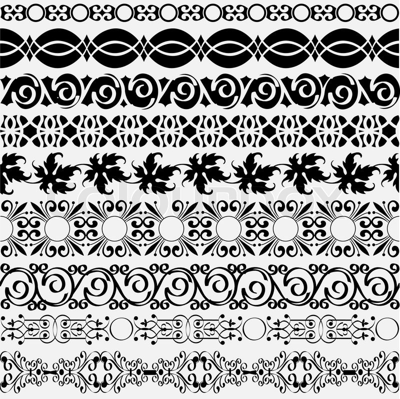 800x798 Collection Of Vintage Borders For Design Stock Vector Colourbox
