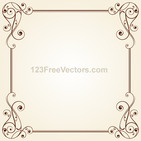 600x600 Vintage Ornate Frame Border Design Vector On Behance