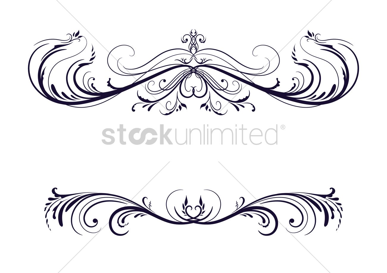 1300x919 Vintage Header And Border Design Vector Image