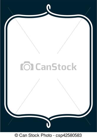 329x470 Beautiful Simple Vector Vintage Border Frame. Frame Border Line