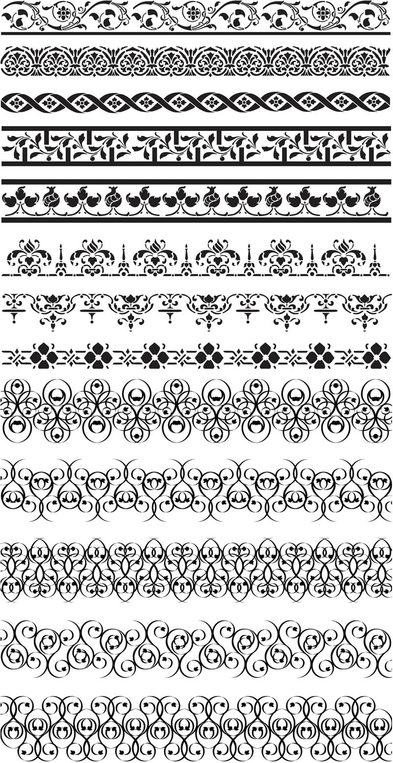 800x1550 Floral Ornate Borders Vector Vector Graphics Blog