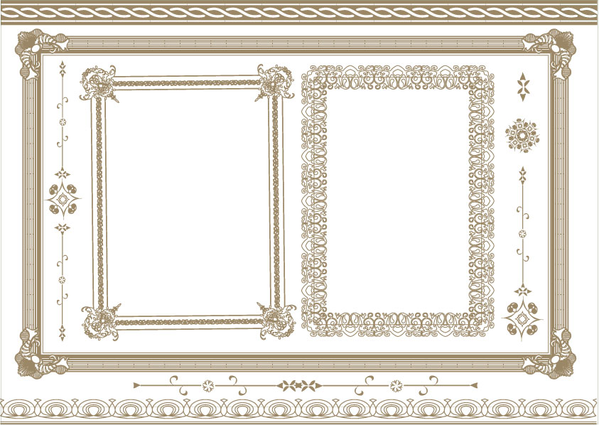 843x598 Practical Lace Border Vector Material 6 Free Download Web