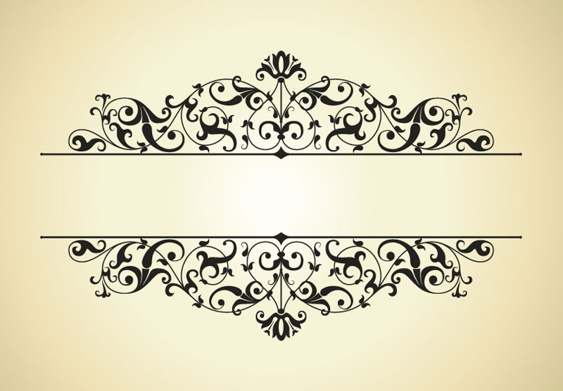 800x556 Vintage Patterns Border Vector 4 Vector Sources