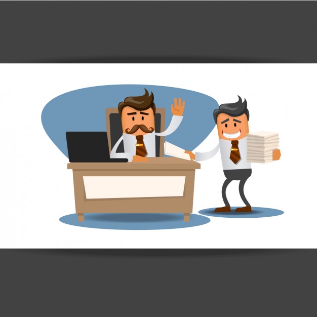 626x626 Boss And Businessman In The Office Vector Free Download