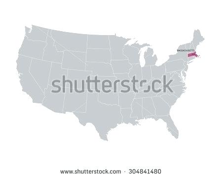 450x358 Maps Massachusetts Us Map Vector Of United States With Indication