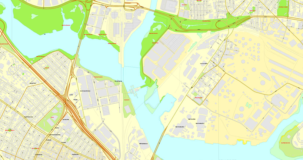 1000x531 Boston, Massachusetts, Us, Exact Map Printable City Plan Map V.2