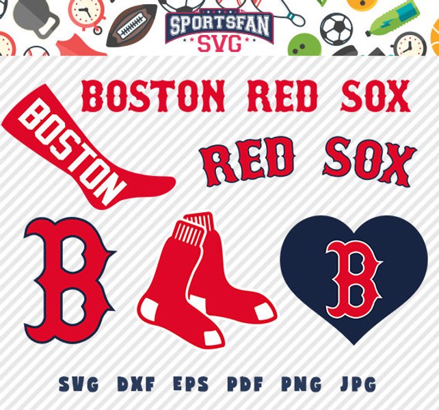 642x599 Boston Red Sox Svg Pack Baseball Team Baseball League Etsy