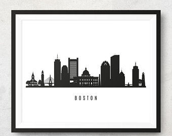 340x270 Boston Skyline Etsy