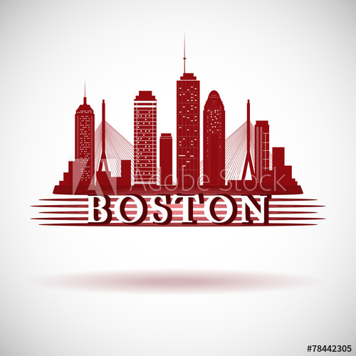 Boston Skyline Vector at GetDrawings | Free download