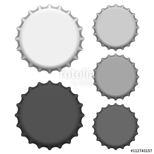 500x500 Bottle Caps. Vector Illustration Stock Image And Royalty Free
