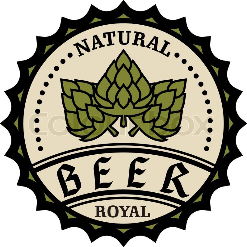 800x800 Circular Natural Royal Beer Icon Or Bottle Cap Design With Text