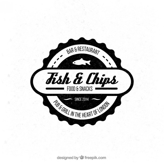 626x626 Badge Of Fish And Chips Resturant Vector Free Download