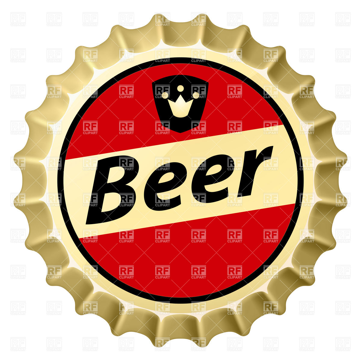 1200x1200 Red Beer Bottle Cap Vector Image Vector Artwork Of Objects