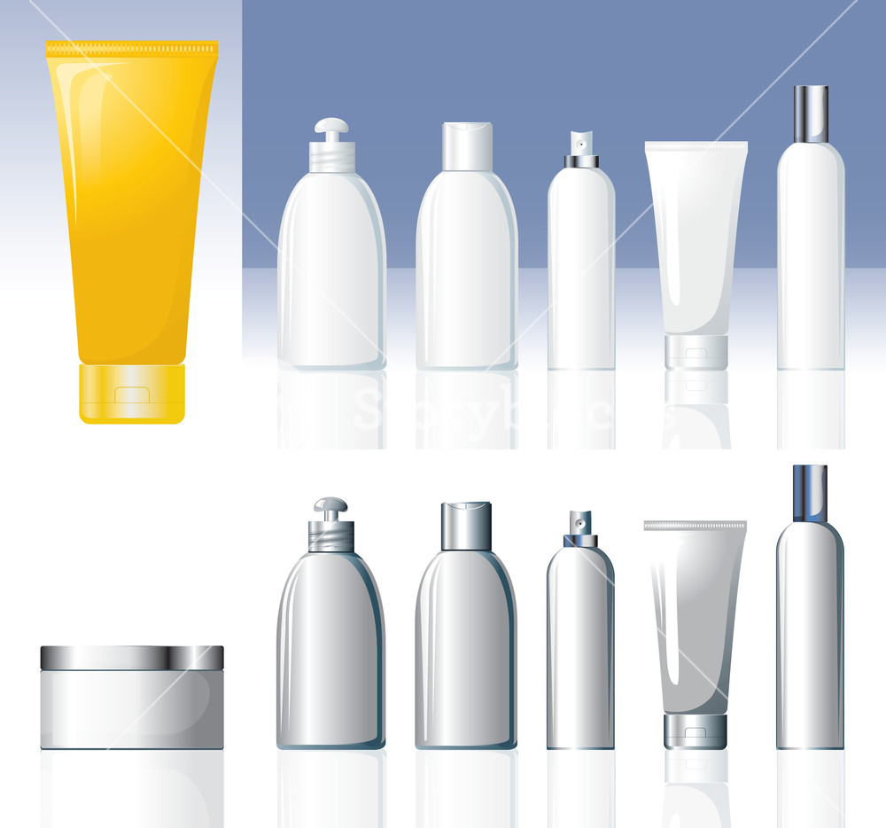 1000x934 Cosmetic Bottles. Vector. Royalty Free Stock Image