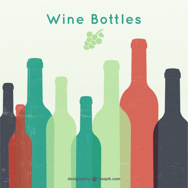 626x626 Wine Bottles Silhouettes Vector Free Download