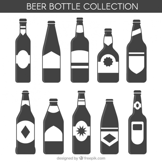 626x626 Beer Bottle Selection In Flat Style Vector Free Download