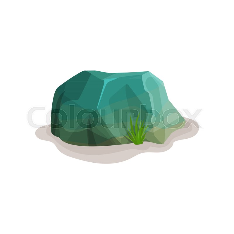 800x800 Rock Stone, Boulder, Design Element Of Natural Landscape Vector