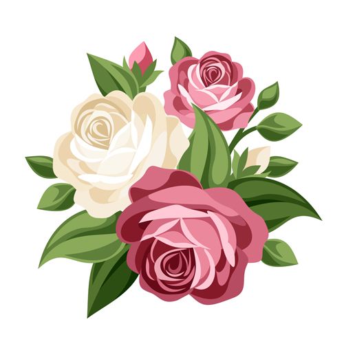 500x500 Elegant Flowers Bouquet Vector 02