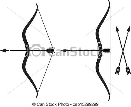 450x366 Bow And Arrow (Vector Bow Weapon With Arrow)