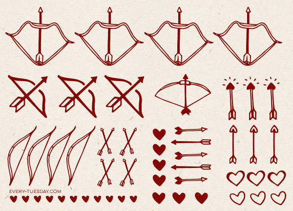 600x432 Freebie Vector Bows + Arrows