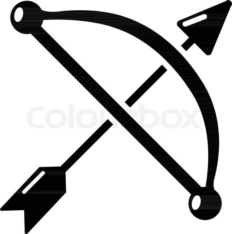 795x800 Medieval Bow And Arrow Icon. Simple Illustration Of Bow And Arrow