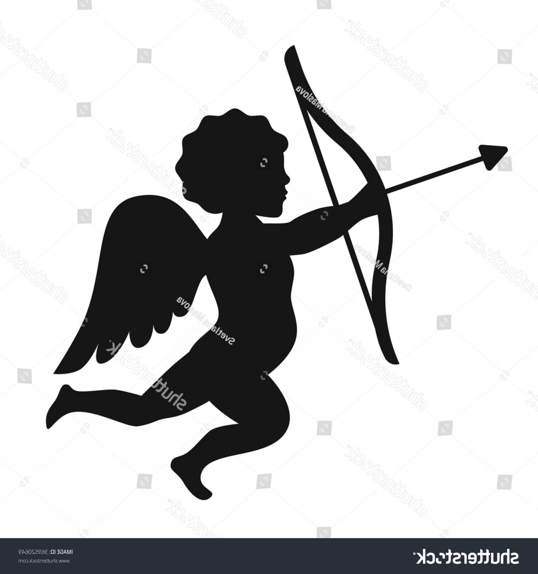 1800x1920 Silhouette Cupid Angel Bow Arrow Vector Shopatcloth