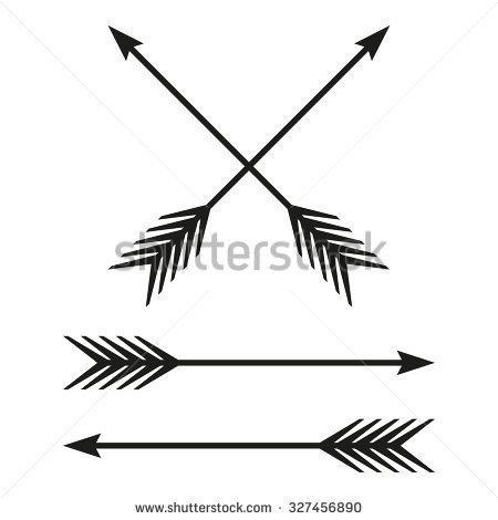 450x470 Vintage Arrow Vector Clipart