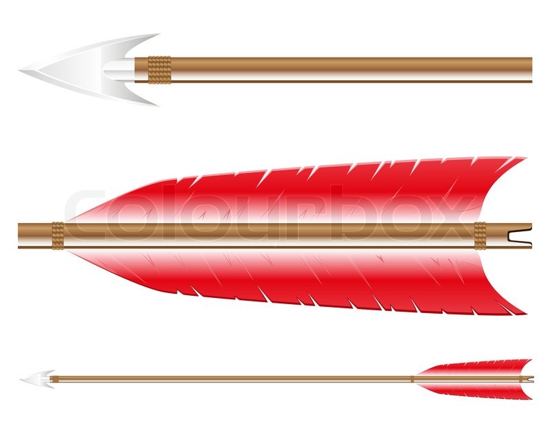 800x622 Arrow For Bow Vector Illustration Isolated On White Background