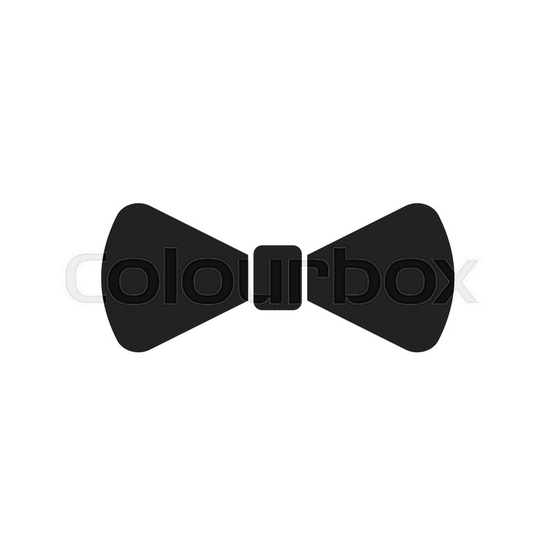 800x800 Bow Tie Flat Icon. Necktie Vector Illustration. Stock Vector