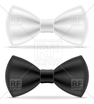362x400 Black And White Bow Tie Vector Image Vector Artwork Of Objects