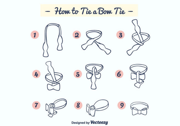 632x443 How To Tie A Bow Tie Vector Free Vector Download 391651 Cannypic