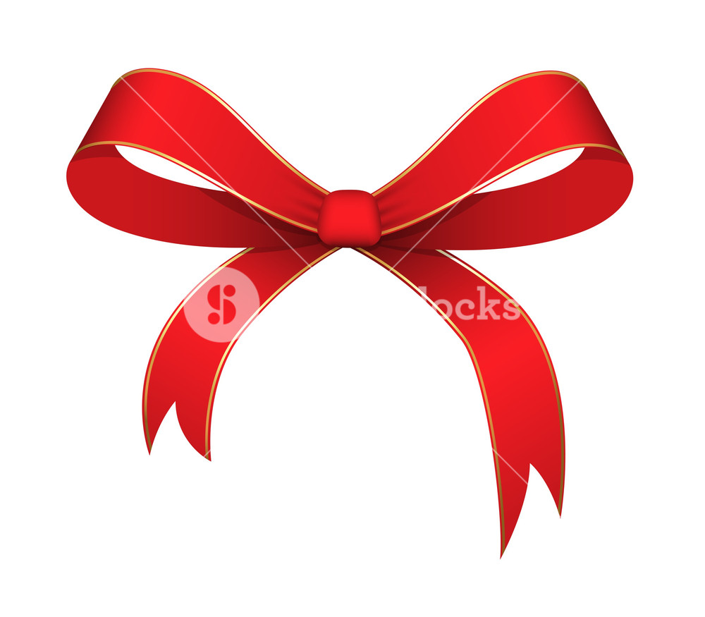 1000x875 Christmas Ribbon Bow Vector Royalty Free Stock Image