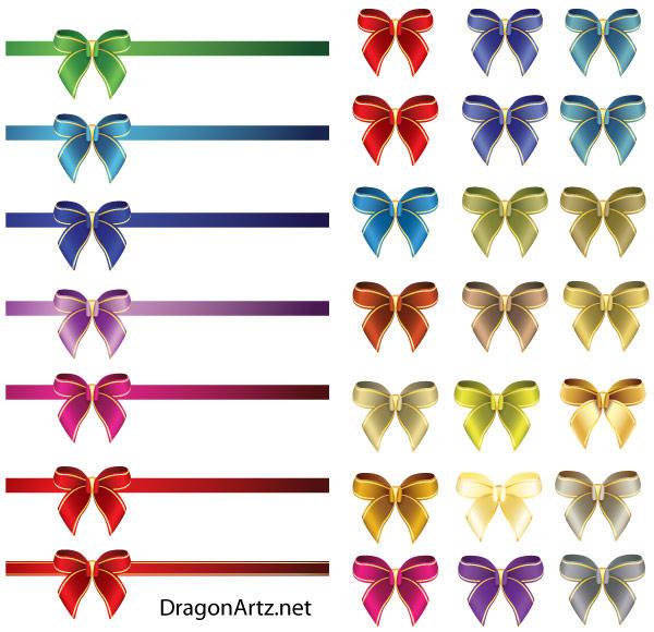 600x580 Free Ribbon Bow Vector 123freevectors