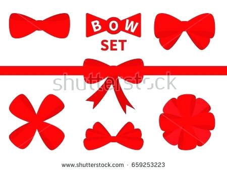 450x339 Present Bow Vector Big Red Ribbon Bow Icon Set Decoration Element