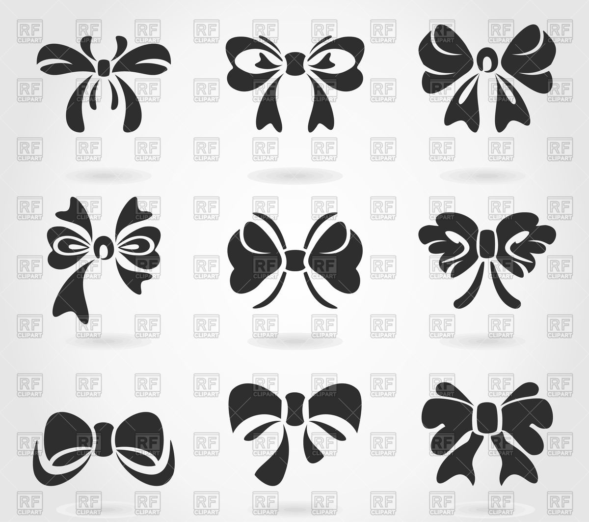1200x1062 Set Of Bows Vector Image Vector Artwork Of Objects Aleksander1