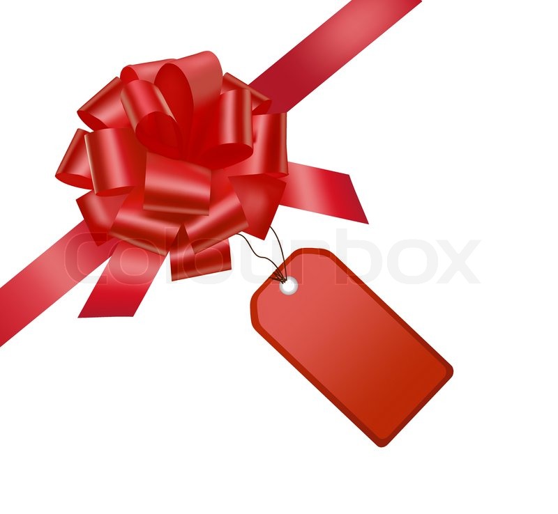 800x738 Gift Red Bow With A Ribbon. Vector. Stock Vector Colourbox