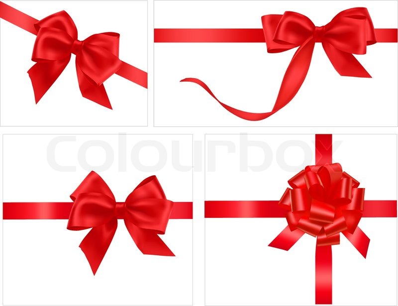 800x615 Big Collection Of Gift Bows. Vector. Stock Vector Colourbox