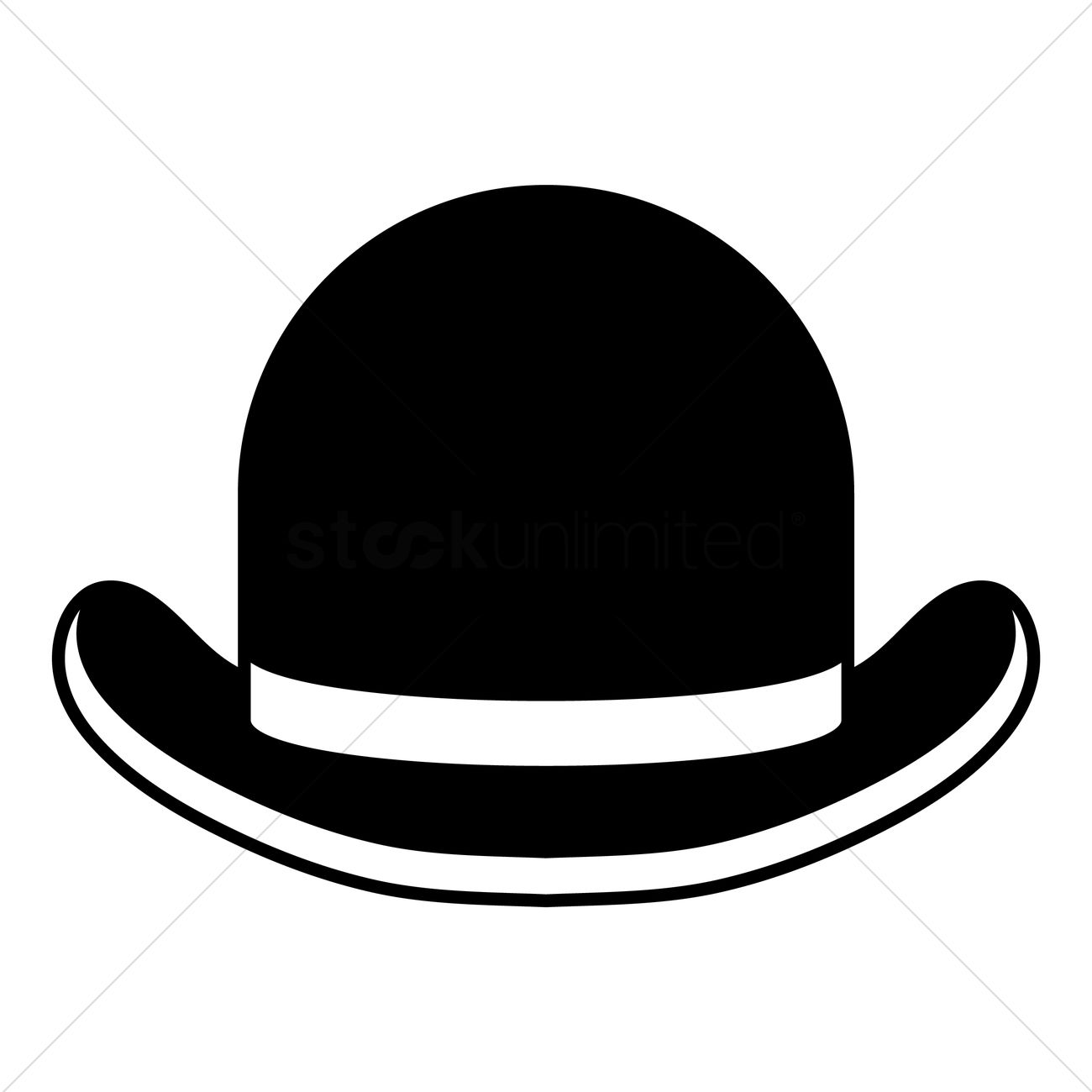 1300x1300 Bowler Hat Vector Image