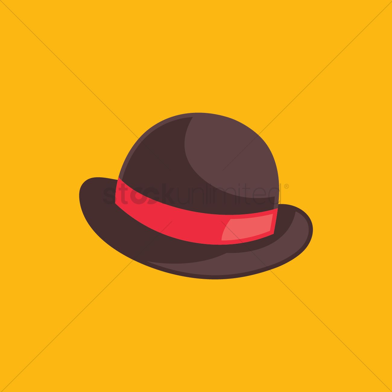 1300x1300 Bowler Hat Vector Image